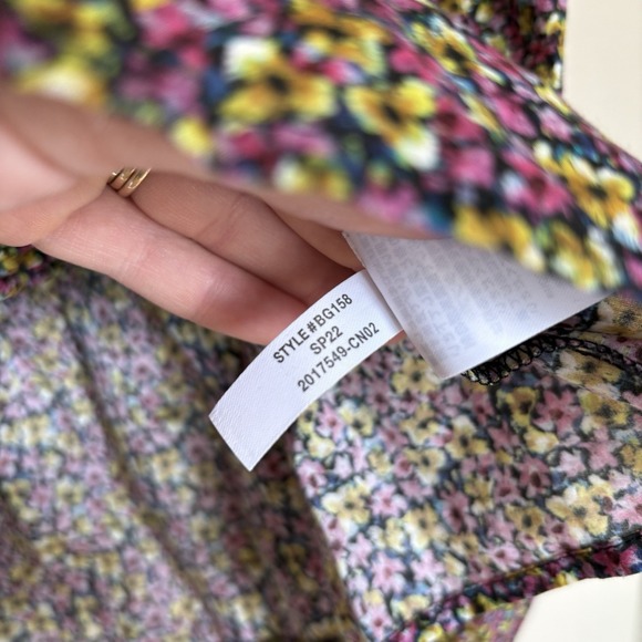 J.Crew x Liberty London 12 Cinched Waist Squareneck Cot Top Busy Izzy NWOT - Picture 10 of 11